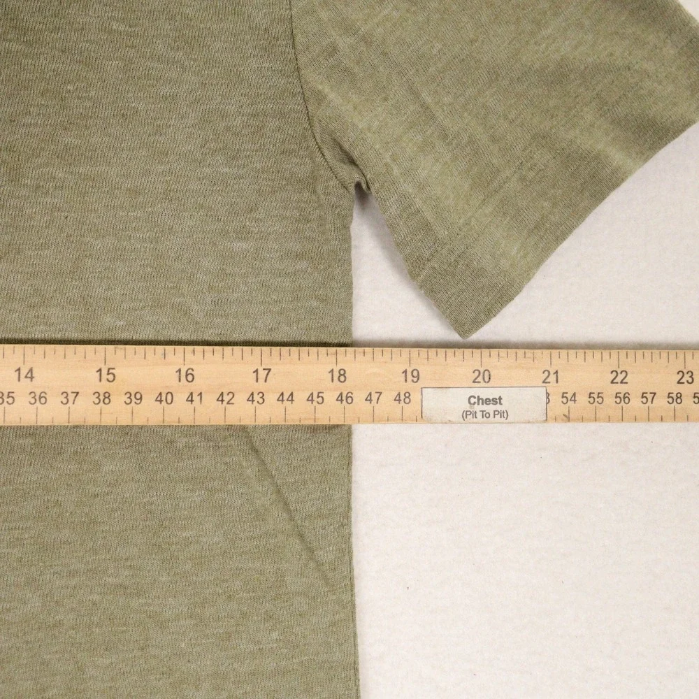 Banana Republic Polo Shirt Short Sleeve Linen Blend Green Breathable Men S